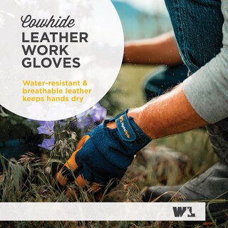 Foto 2 | Foto 2 | Guantes De Trabajo Wells Lamont De Piel Resistente Con Forma De Palma Para Hombre Color Azul Xl - Venta Internacional.