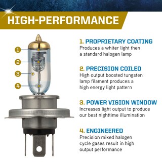 Foto 2 | Foto 2 | Paquete De 2 Faros Delanteros Peak Power Vision Gold 9003/h4/hb2 60/55 W - Venta Internacional.