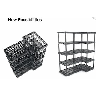 Foto 4 | Foto 4 | Estantería Gracious Living Knect-a-shelf De Plástico Negro - Venta Internacional.