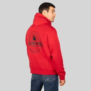 Foto 4 | Foto 4 | Sudadera Greenlander Con Gorro Hoodie Casual Para Hombre Rojo