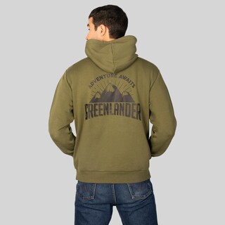 Foto 4 | Foto 4 | Sudadera Greenlander Con Gorro Hoodie Casual Para Hombre Verde Oscuro