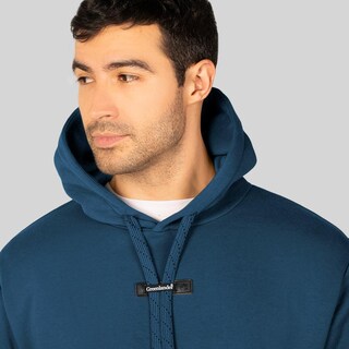 Foto 2 | Foto 2 | Sudadera Greenlander Con Gorro Hoodie Casual Para Hombre Azul Oscuro