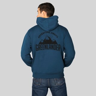 Foto 4 | Foto 4 | Sudadera Greenlander Con Gorro Hoodie Casual Para Hombre Azul Oscuro