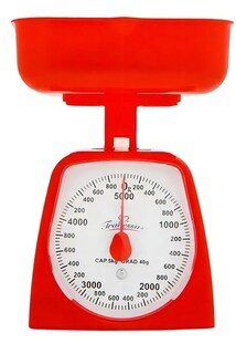 Foto 1 | Foto 1 | Bascula Mecánica De Cocina Para 5 Kilos Charola Desmontable Color Rojo