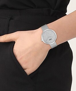 Foto 4 | Foto 4 | Reloj Para Mujer Boss Praise 1502657 Análogo Acero Inoxidable Malla Plata Con Cristales 36 Mm