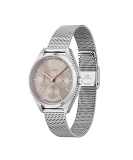 Foto 2 | Foto 2 | Reloj Para Mujer Boss Saya 1502638 Multifunción Análogo Acero Inoxidable Malla Plata 37.2 Mm
