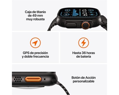 Foto 6 | Foto 6 | Apple Watch Ultra 2 (gps + Cellular) Caja De Titanio Natural 49mm Con Correa Loop Alpine Canela M