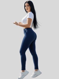 Foto 5 | Foto 5 | Leggings Deportivos Mujer Lic-0202 Azul Cintura Ancha Y Ajuste Perfecto