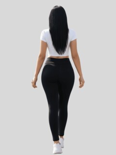Foto 3 | Foto 3 | Leggings Deportivos Mujer Lic-0202 Negro Cintura Ancha Y Ajuste Perfecto