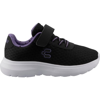 Foto 1 | Foto 1 | Tenis Niña Charly 1065380 Negro/morado Originales Con Velcro Suela Eva Y Agujetas Talla 15 A 23 E