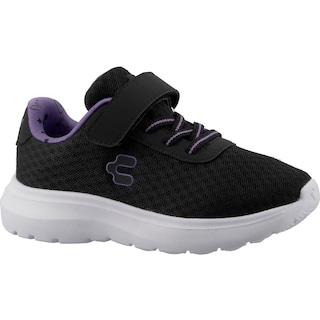 Foto 2 | Foto 2 | Tenis Niña Charly 1065380 Negro/morado Originales Con Velcro Suela Eva Y Agujetas Talla 15 A 23 E
