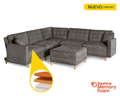 Foto 2 | Foto 2 | Sala De 6 Modúlos Makora Godric Con Memory Foam Color Oxford Chenille Respaldo Reclinable De 3 Posiciones