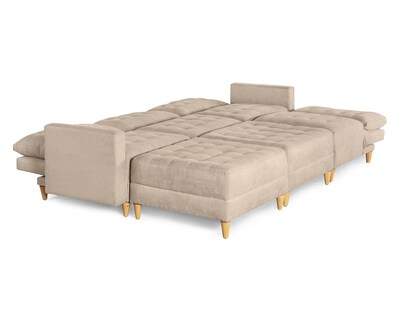 Foto 3 | Foto 3 | Sala De 6 Modúlos Makora Godric Con Memory Foam Color Arena Chenille Respaldo Reclinable De 3 Posiciones