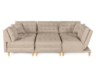 Foto 4 | Foto 4 | Sala De 6 Modúlos Makora Godric Con Memory Foam Color Arena Chenille Respaldo Reclinable De 3 Posiciones