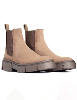 Foto 3 | Foto 3 | Botín Chelsea Caballero Vestir Piel Bota Hombre Chunky Marron