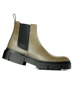 Foto 1 | Foto 1 | Botín Chelsea Caballero Vestir Piel Bota Hombre Chunky Napa Verde