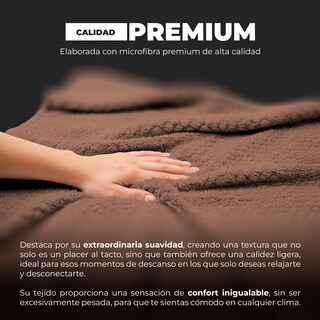 Foto 5 | Foto 5 | Yellow Mellow | Cobertor Cobija Waffle | King Size | Suave | Con Relieve | Ligera | Tamaño 220x240cm (café)