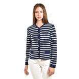 Cardigan De Punto Con Botones Roman Fashion /juvenil 3140 (marino Rayas) Azul Marino