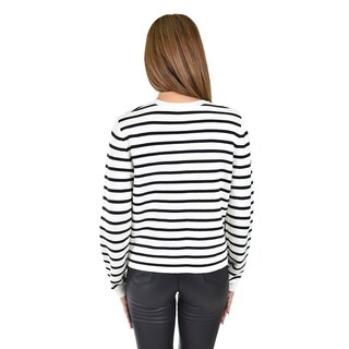 Foto 3 | Foto 3 | Cardigan De Punto Con Botones Roman Fashion /juvenil 3140 (blanco Rayas) Blanco