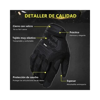 Foto 4 | Foto 4 | Guantes Moto Belug Impermeable Tacticos Escalabilidad Ajuste Alto L-xl Negro