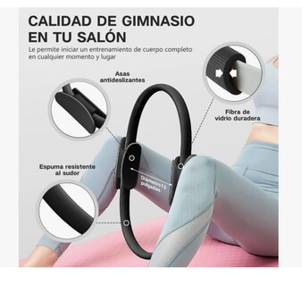 Foto 4 | Foto 4 | Anillo De Pilates Aro Resistencia Yoga Pelota Pilates Negro
