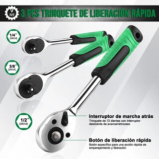 Foto 2 | Foto 2 | Juego De Herramientas Belug Reparación De Automóviles 121pz Verde