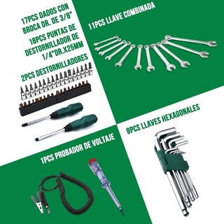 Foto 3 | Foto 3 | Juego De Herramientas Belug Reparación De Automóviles 121pz Verde
