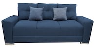 Sofa El Bazar Store Suecia Lino Azul Marino 3 Plazas Modular Moderno Sala