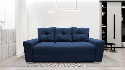 Foto 2 | Foto 2 | Sofa El Bazar Store Suecia Lino Azul Marino 3 Plazas Modular Moderno Sala