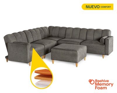Foto 2 | Foto 2 | Sala De 6 Modúlos Makora Kieran Con Memory Foam Color Oxford Chenille Respaldo Reclinable De 3 Posiciones