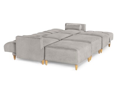 Foto 3 | Foto 3 | Sala De 6 Modúlos Makora Kieran Con Memory Foam Color Gris Claro Chenille Respaldo Reclinable De 3 Posiciones