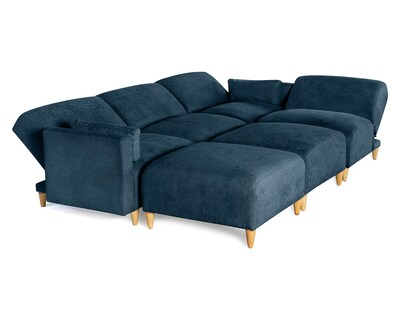 Foto 4 | Foto 4 | Sala De 6 Modúlos Makora Zavian Con Memory Foam Color Azul Chenille Respaldo Reclinable De 3 Posiciones