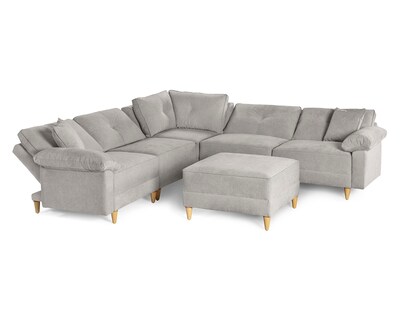 Foto 5 | Foto 5 | Sala De 6 Modúlos Makora Maristella Con Memory Foam Color Gris Claro Chenille Respaldo Reclinable De 3 Posiciones