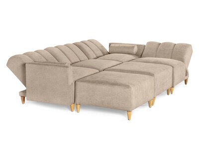 Foto 4 | Foto 4 | Sala De 6 Modúlos Makora Kieran Con Memory Foam Color Arena Chenille Respaldo Reclinable De 3 Posiciones