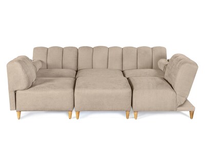 Foto 5 | Foto 5 | Sala De 6 Modúlos Makora Kieran Con Memory Foam Color Arena Chenille Respaldo Reclinable De 3 Posiciones