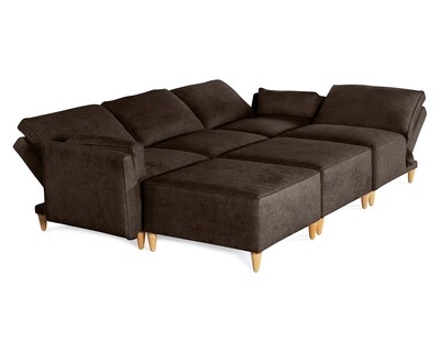 Foto 4 | Foto 4 | Sala De 6 Módulos Makora Morelli Con Memory Foam Color Chocolate Chenille Respaldo Reclinable De 3 Posiciones