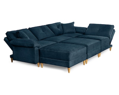 Foto 4 | Foto 4 | Sala De 6 Modúlos Makora Maristella Con Memory Foam Color Azul Chenille Respaldo Reclinable De 3 Posiciones