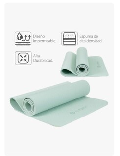Foto 4 | Foto 4 | Tapete De Yoga Alta Densidad Pilates Relajacion Color Verde Menta