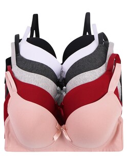 Foto 2 | Foto 2 | Paquete De 6 Brasieres De Algodón Copa D O Dd Incluye 6 Colores Diferentes