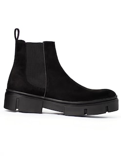 Foto 1 | Foto 1 | Botín Chelsea Caballero Vestir Piel Bota Hombre Chunky Negro Book