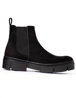 Foto 1 | Foto 1 | Botín Chelsea Caballero Vestir Piel Bota Hombre Chunky Negro Book