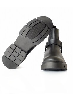 Foto 4 | Foto 4 | Botín Chelsea Caballero Vestir Piel Bota Hombre Chunky Arnes