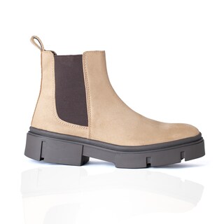 Foto 2 | Foto 2 | Botín Chelsea Caballero Vestir Piel Bota Hombre Chunky Gamuza Negro