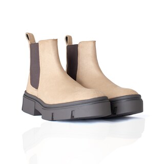 Foto 3 | Foto 3 | Botín Chelsea Caballero Vestir Piel Bota Hombre Chunky Gamuza Negro