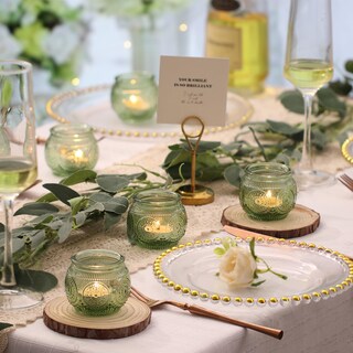 Foto 5 | Foto 5 | Juego De Portavelas Vintage De Vidrio Verde 48 Piezas Lamorgift - Venta Internacional.