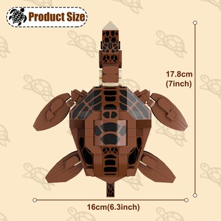 Foto 5 | Foto 5 | Juguete De Construcción Neomoner Sea Turtle 222 Piezas 19 X 17 Cm 2 En 1 - Venta Internacional.
