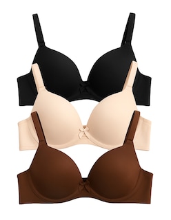 Foto 2 | Foto 2 | Paquete De 3 Brasieres Doble Push Up Aumenta Hasta Dos Tallas Incluye 6 Colores Diferentes