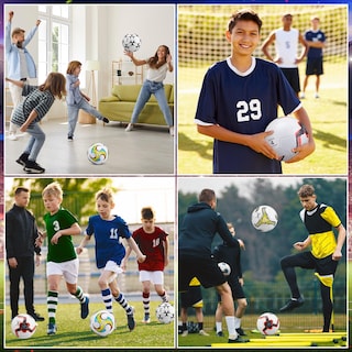 Foto 6 | Foto 6 | Paquete De 4 Balones De Fútbol Tradder Tamaño 5 Con Bomba 22 Cm - Venta Internacional.