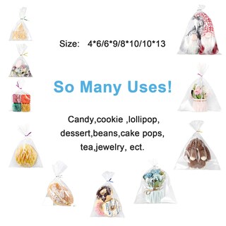 Foto 4 | Foto 4 | Bolsas De Celofán Boao 200 Piezas De Plástico Transparente Con Bridas Giratorias - Venta Internacional.