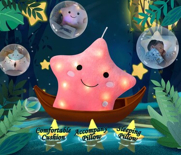 Foto 3 | Foto 3 | Pillow Dearsun Juego De 2 Coloridas Estrellas Led De Peluche De 13 Pulgadas - Venta Internacional.